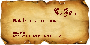Makár Zsigmond névjegykártya