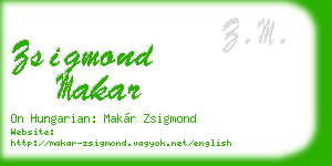 zsigmond makar business card