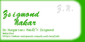 zsigmond makar business card